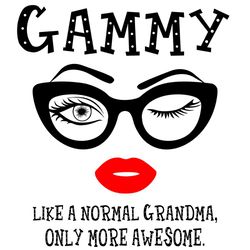 Gammy like a normal grandma svg,awesome eyes lip svg,svg,eyes lip nana svg,only more someone svg,awesome glasses face sv