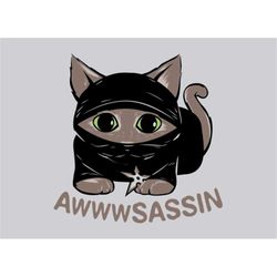Awwwsassin ninja cat svg, Trending Svg, Cat svg, love cat, cat lover gift, gift for Cat lover, Asassin svg, cat asassin,