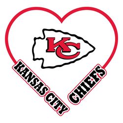 Kansas City Chiefs Heart Logo Svg, Sport Svg, Kansas City Chiefs Svg, Kansas City Chiefs Logo Svg, Kansas City Chiefs Fa