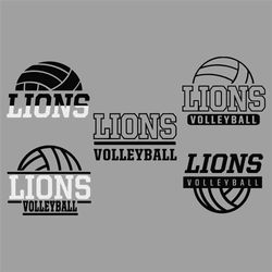 Lions Volleyball Volleyball Players Lions Volleyball Club Bundle Svg, Sport Svg, Lions Volleyball Svg, Lions Volleyball
