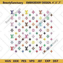 Louis Vuitton Rainbow Template Embroidery Design Download File
