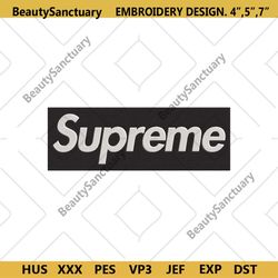 Supreme Box Black Logo Embroidery Design Download