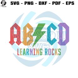 ABCD Teacher SVG Learning Rocks SVG Cutting Digital File