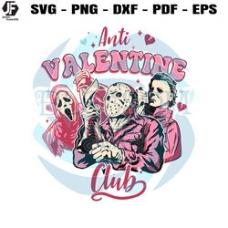 Anti Valentine Club Ghostface SVG