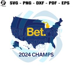 Bet Michigan 2024 Champs SVG