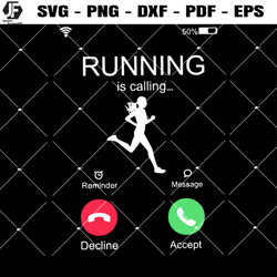 Running Is Calling Svg, Incoming Call Running Svg, Call