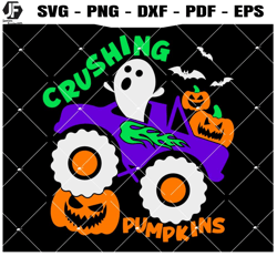 Crushing Pumpkins Svg, Pumpkin Truck Svg, Truck Svg, Boys