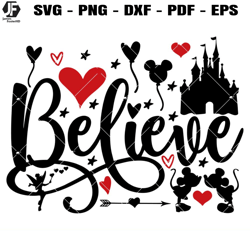 Believe In Love Svg, Believe Svg, Minnie Mickey Svg