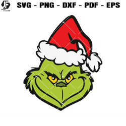Grinch Face Merry Christmas Svg, Grinch Christmas Svg