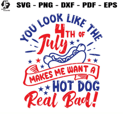 Hot Dog 4th of July Svg, Funny 4th of July Svg, Hot Dog Svg