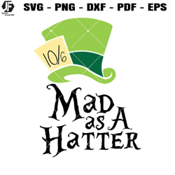 Mad Hatter Svg, Alice Quote Svg, Alice In Woderland Svg
