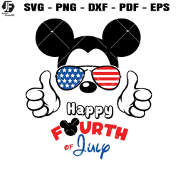Mickey Happy Fourth Of July Svg, Memorial Day Freedom Svg