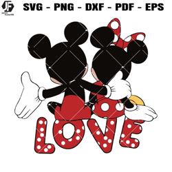 Mickey Mouse Couple Valentines Day Svg, Love Mickey Mouse