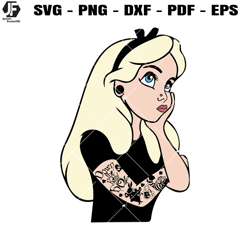 Punk Princess Wonder Land Svg, Punk Goth Princess Svg