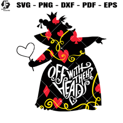 Queen Of Heart Svg, Alice In Wonderland Svg, Villain Svg
