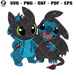 Stitch and Toothless Svg, Disney Friends Svg, Friendship Svg