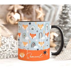 FOX Personalised Name Mug, Personalised Mug, Custom Name Cup, Coffee Cup Gift For Him, Secret Santa Gift For Him, Dad So