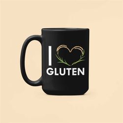 I Love Gluten Mug, Gluten Lover Gifts, Funny Gluten Coffee Cup, More Gluten Please, Wheat Lover, Gluten Free Humor