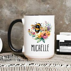 Custom Bee Mug, Bee Gifts, Personalized, Bee Gifts For Women, Bee Coffee Mug, Bee Coffee Cup, Bee Cup Personalized, Bee