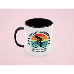 Cycling Grandma Mug, Cycling Grandma Gift, Present for Bike Loving Gramma, Nana Biking Coffee Mug, Cycling Mother's Day
