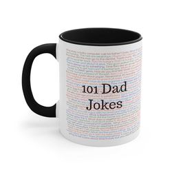 Dad Joke Mug, 101 Dad Jokes, Gift for Father's Day, Dad Humor Present, Dad Christmas Gift, Funny Dad Mug