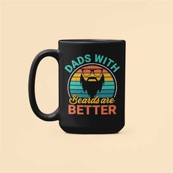 Dads With Beards Are Better Mug, Funny Beard Coffee Cup, Bearded Dad Gifts, Dad Bear Mug, Father's Day Gifts, Funny Faci