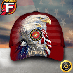 Armed Forces USMC Marine Corps Military Veterans Day America Cap