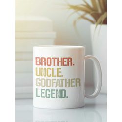 brother uncle godfather legend mug, godfather gift for uncle brother, godfather present, god father cup, gift for godfat