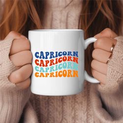 Capricorn Coffee Mug, Zodiac Birthday Gift for Her, Horoscope Ceramic Mug 5