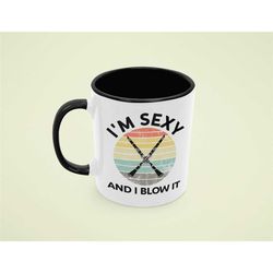 Clarinet Mug, Funny Clarinet Gift, I'm Sexy and I Blow It, Clarinetist Gifts, Clarinet Player Cup, Clarinet Joke, Orches