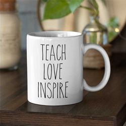Gift for Professor, Teach Love Inspire, Professor Gift Ideas, Teacher Gifts, Gift for Teacher, Professor Mug, Teacher Co