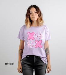 valentine xoxo shirt, disco ball graphic tee, comfort colors valentines tshirt, xoxo disco ball shirt