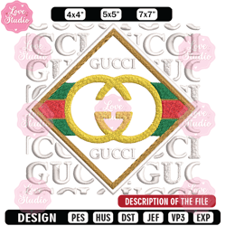 Gucci design Embroidery Design, Gucci Embroidery, Brand Embroidery, Logo shirt, Embroidery File, Digital download