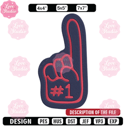 Houston Texans Foam Finger embroidery design, Texans embroidery, NFL embroidery, sport embroidery, embroidery design