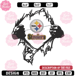 Pittsburgh Steelers embroidery design, Steelers embroidery, NFL embroidery, sport embroidery, embroidery design