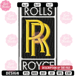 Rolls royce logo embroidery design, Car Embroidery, Car design, Logo design, Embroidered shirt, digital download