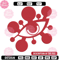 Tengen eyes Embroidery Design, Demon slayer Embroidery, Embroidery File, Anime Embroidery, Digital download