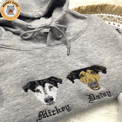 custom pet embroidery design from photo, personalized dog embroidered design, pet face design, crewneck, tee
