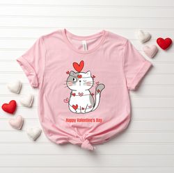 Valentines Day Love Cats Shirt, Valentine Cats Shirt, Cats Lover Valentine Gift, Cute Cats Shirt, Cute Cat Tee, Couple M