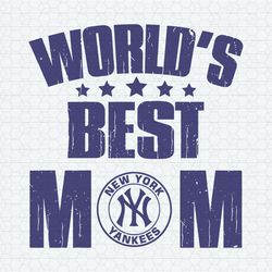 Retro Worlds Best Mom New York Yankees SVG