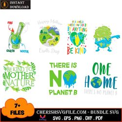 7 Files Happy Mother Earth Day Logo Bundle SVG Holiday SVG Love Earth Day