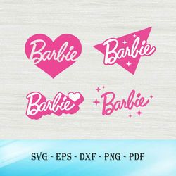 Barie Logo Bundle SVG Barbie Doll SVG Digital File Barie Lovers SVG, Cute Barie SVG For Birthday
