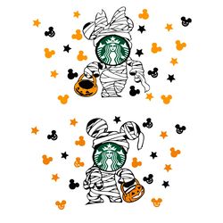 Bundle Mummy Starbucks Cold Cup SVG File For Cricut, Starbucks Coffee Lovers SVG, Happy Halloween SVG