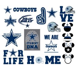 Dallas Cowboys Football Logo Bundle SVG Cowboys Bundle SVG Cowboys Fan Dallas Cowboys
