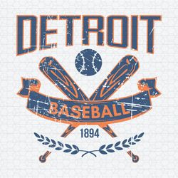 Vintage Detroit Baseball 1894 Mlb SVG