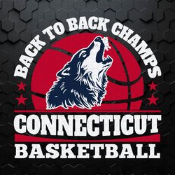 Back To Back Champions Uconn Huskies Basketball SVG