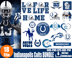 18 Files Indianapolis Colts Logos Svg Bundle, Nfl Football Svg, Football Logos Svg