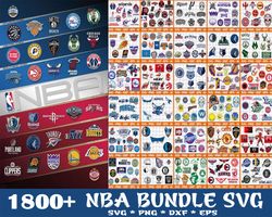 1800 Files Mega NBA Teams SVG Bundle, All NBA Teams SVG