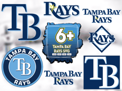 6 Files Tampa Bay Rays Svg Bundle, TB Rays Logo Svg, TB Rays Vector