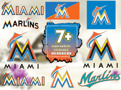 7 Files Miami Marlins Svg Bundle, Marlins Logo Svg, MLB Lovers Svg